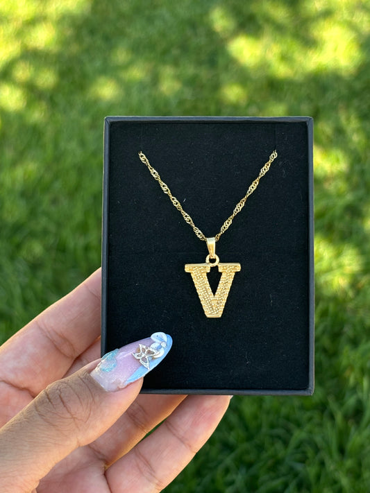 18k Gold Plated Initial Necklace