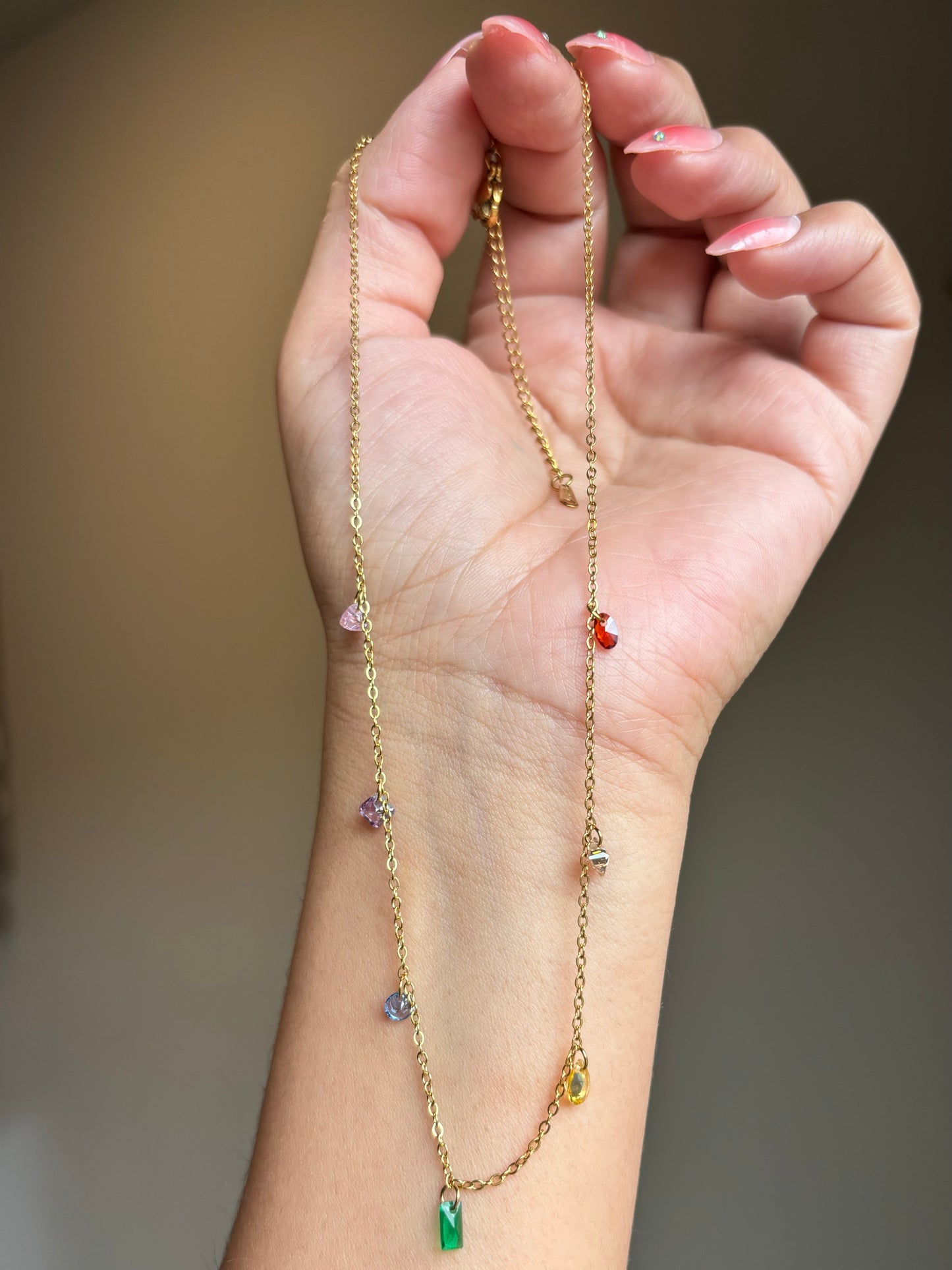 Dainty Colorful CZ Necklace